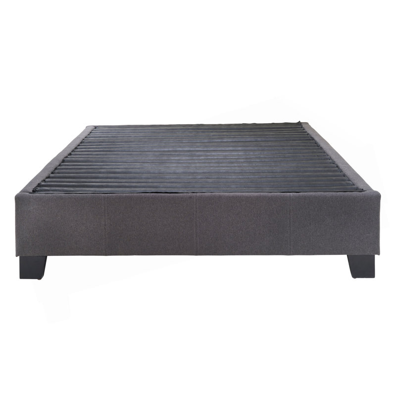 Base de lit tapissier Modern Contempo, Très grand lit, Gris