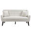 160cm Square Arm Upholstered Loveseat-1401340650