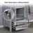 72’’ Double Bathroom Vanity Set with Ceramic Vessel Sink Top, Faucets-59175978-59175979