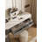 Jahnea Vanity-Elegant Set: Saddle Leather-Finished Top Vanity Table & Stool, Stainless Steel Support, Reversible Installation, and Dimmable LED Mirror-949619663
