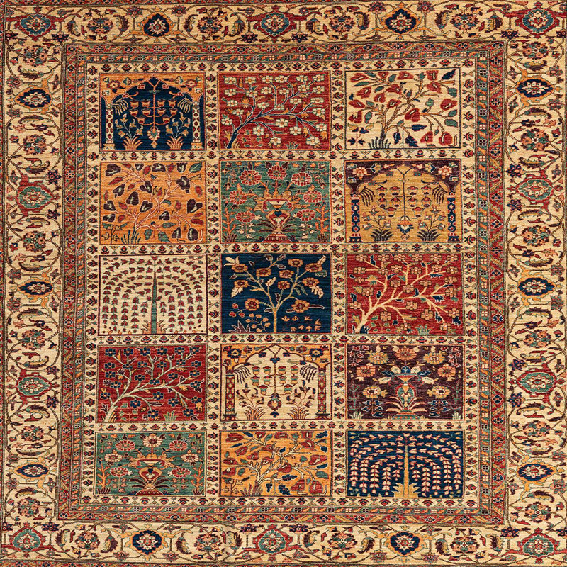 Oriental Indoor Rug, Square 3'