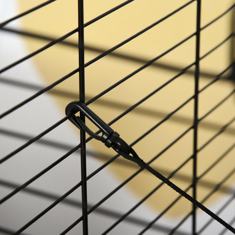 Cage à furets noire de 42 po avec roues et freins - Offre de multiples plateformes pour le contentement des animaux de compagnie
