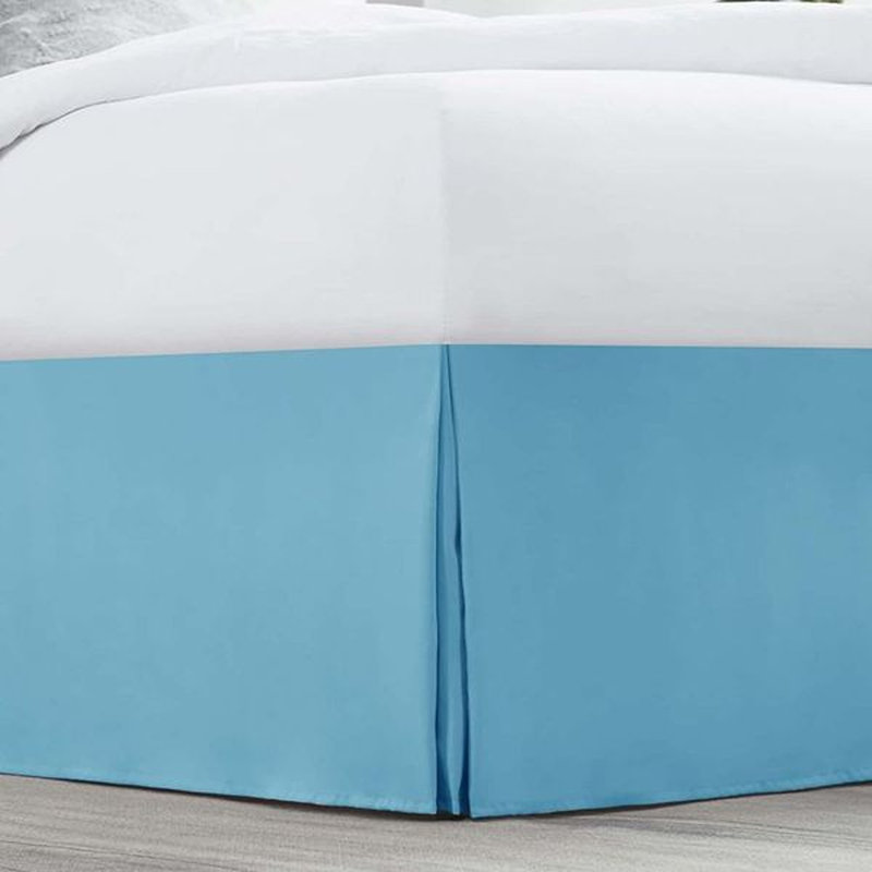Luxury Pleated 14" Bed Skirt, Beach Blue, Full XL