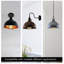 Luminaire suspendu en métal avec abat-jour intérieur en métal noir et or compatible avec E26 pour îlot de cuisine
