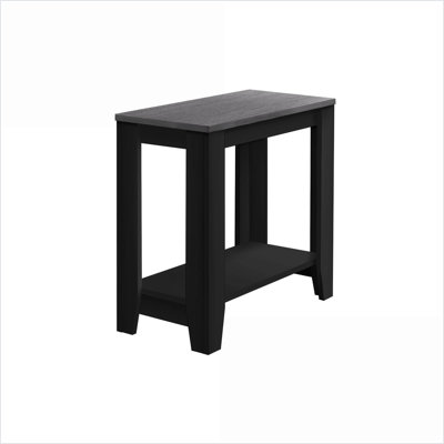 Table basse d'appoint en bois pour la chambre à coucher de salon, table d'appoint robuste à 2 niveaux et peu encombrante brune