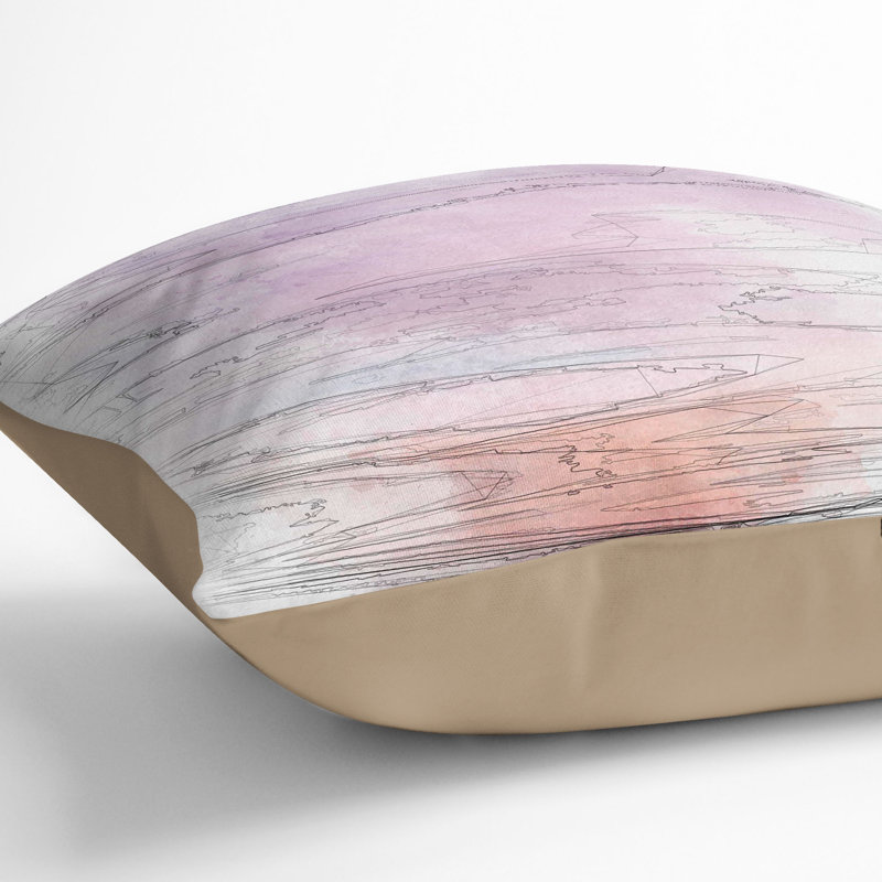 Sky Above the Mountain Cushion with Filling, Stone, 40cm H x 40cm W x 15cm D