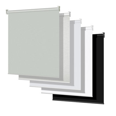 Cordless Blackout Roller Shades, Thermal Insulated Room Darkening Window Blinds, Off-White, 46"W x 72"H