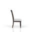 Charmante chaise d'appoint à dossier en échelle rembourrée avec un design traditionnel et une finition chocolat