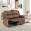 Causeuse inclinable manuelle en microfibre de 59,1 po de largeur avec coussins super doux et accoudoirs superposés de 59,1 po de largeur (ensemble de 2)-721420373