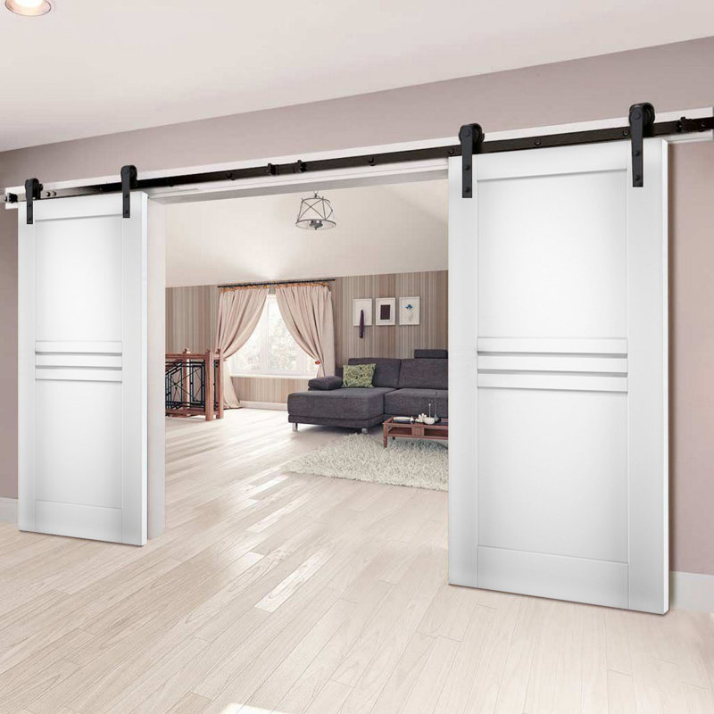 Dalle de porte blanche en bois manufacturé Mela, 28 po x 96 po