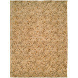 Wool Floral Area Rug in Beige