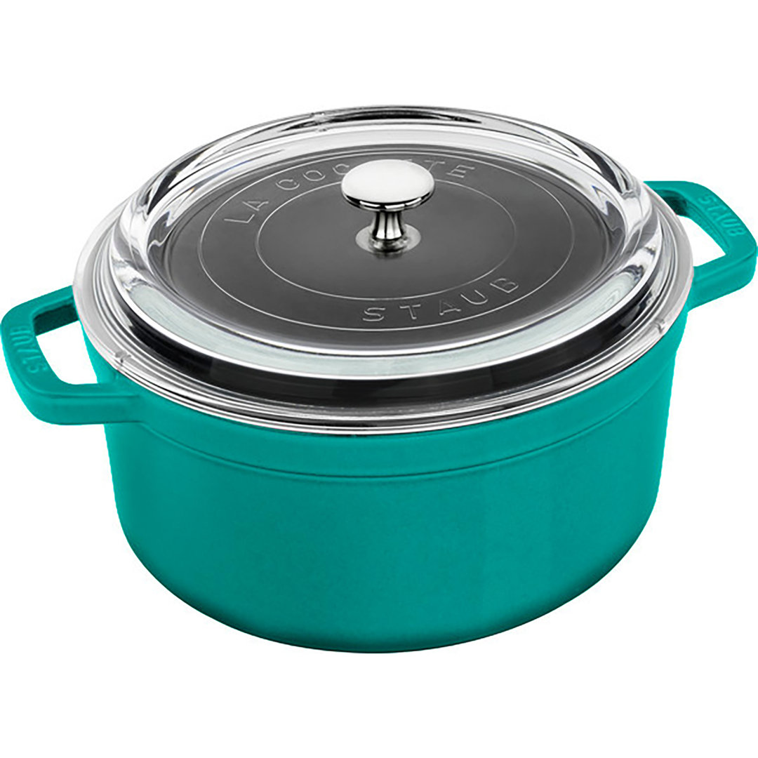 Cast Iron 4.02-Qt Round Cocotte With Glass Lid Staub 