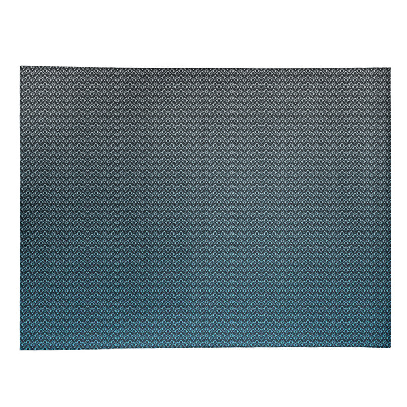 Tapis bleu art déco classic, Rectangle 8 pi x 10 pi