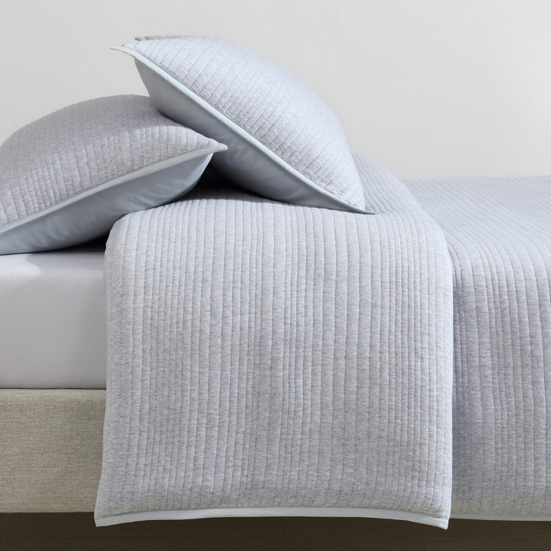 Ensemble de housse de couette Calvin Klein, Housse de couette pour grand lit et 2 taies décor, Gris te bleu