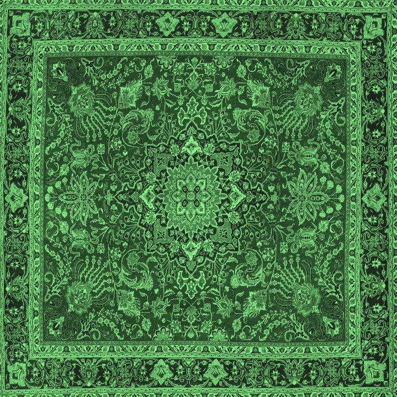 Washable Oriental Indoor Rug, Square 8'