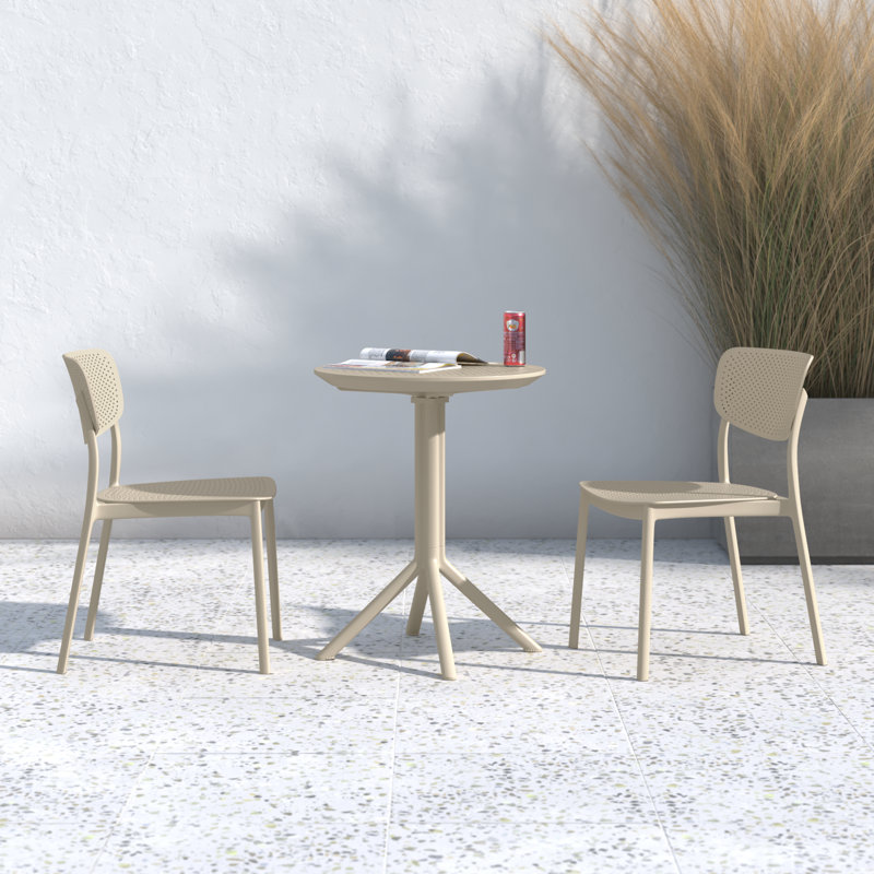 Farrah 24'' Round 2 - Person Bistro Set, Taupe