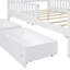 Lit plateforme simple en bois avec garde-corps et rangement - White Temptation Additions-910142323-910142322