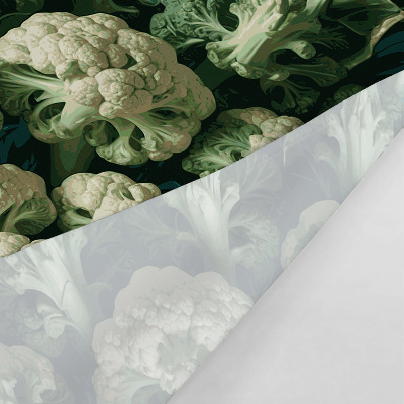 Tapisserie murale légumes chou-fleur Romanesco, 68 po x 80 po