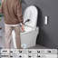 Bidet de toilette intelligent avec siège de nuit chauffant, buse autonettoyante, capteur de pied, télécommande, buse d'affichage à DEL et