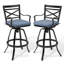 Tabouret de bar pivotant en aluminium coulé 29,92 po avec coussin Sunbrella Arhant-2021037731