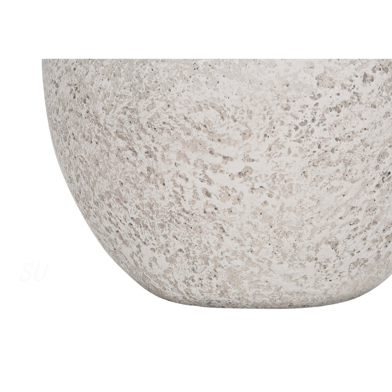 Lighting, H 22 po, lampe de table, béton crème, abat-jour ivoire / crème, moderne