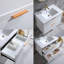 Meuble-lavabo flottant blanc moderne 30 po