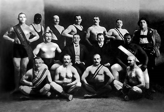 Team Of Champion Russian Wrestlers - Print, 44" H x 66" W
