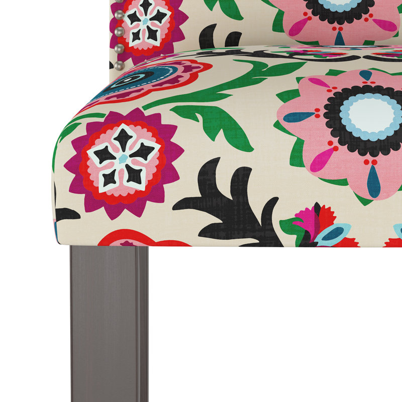 Tabouret de bar et de comptoir Delbreco, Tabouret de bar (siège d'une hauteur de 31 po), Multicolore vif Tulum, Crème