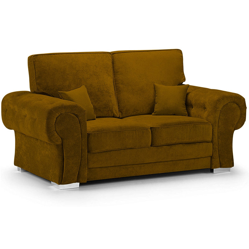 Derry Chenille Sofa, Mustard, 2