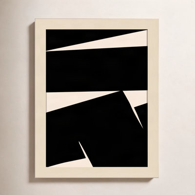 Black Plain Abstract Print by Little Dean