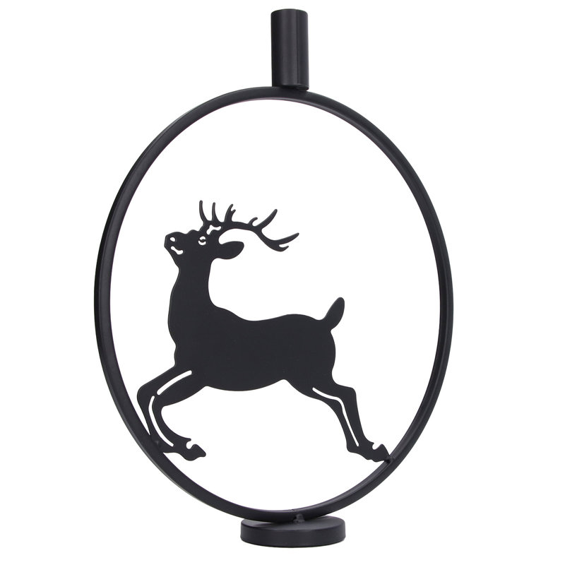Bougeoir de cerf noir de style européen, décoration murale pour bougie chauffe-plat, idéal pour une fête de mariage.