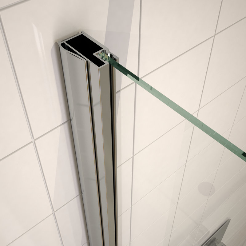 Panneau de douche fixe sans cadre avec verre transparent Splash Guard l 7 po x H 55 po