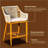 Outdoor Counter Height Bar Chairs With Arm And Backrest