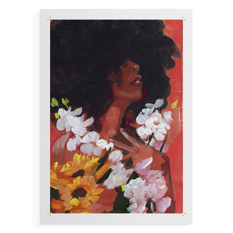 À travers les fleurs II - impression sur toile seulement - non encadrée, H 27 po x l 18 po