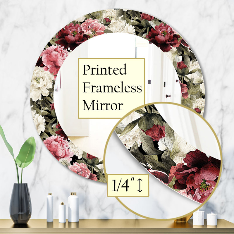 Miroir d'appoint traditionnel Obsidian Bloom 13, H 31,5 po x l po