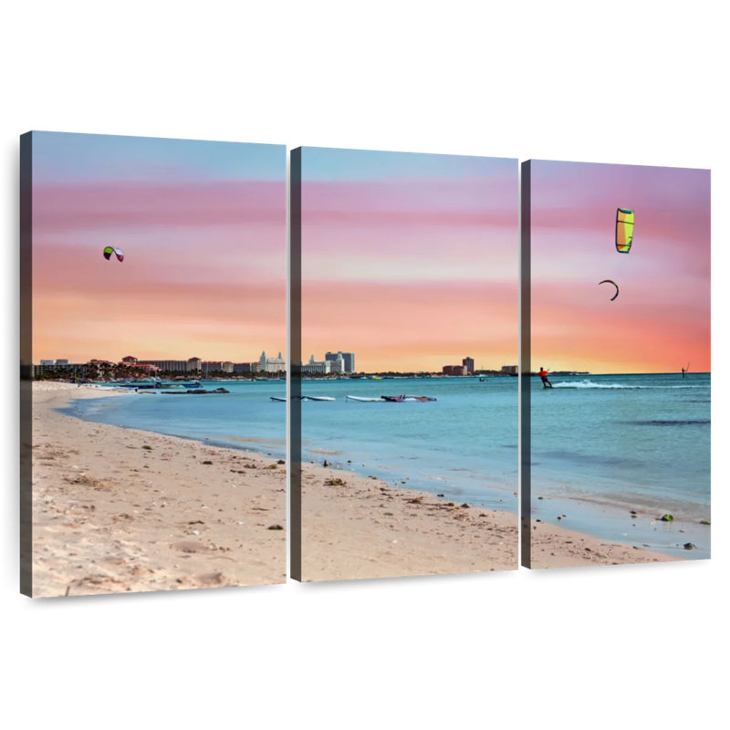 Gillard Sunset At Palm Gillard Aruba, 48" H x 74" W