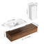 Meuble-lavabo moderne de 60 pouces avec lavabo en résine et armoire latérale, 3 tiroirs de rangement pour salle de bain 60 po