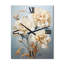 Horloge murale surdimensionnée avec œillets beiges sur fond bleu IV-665660603
