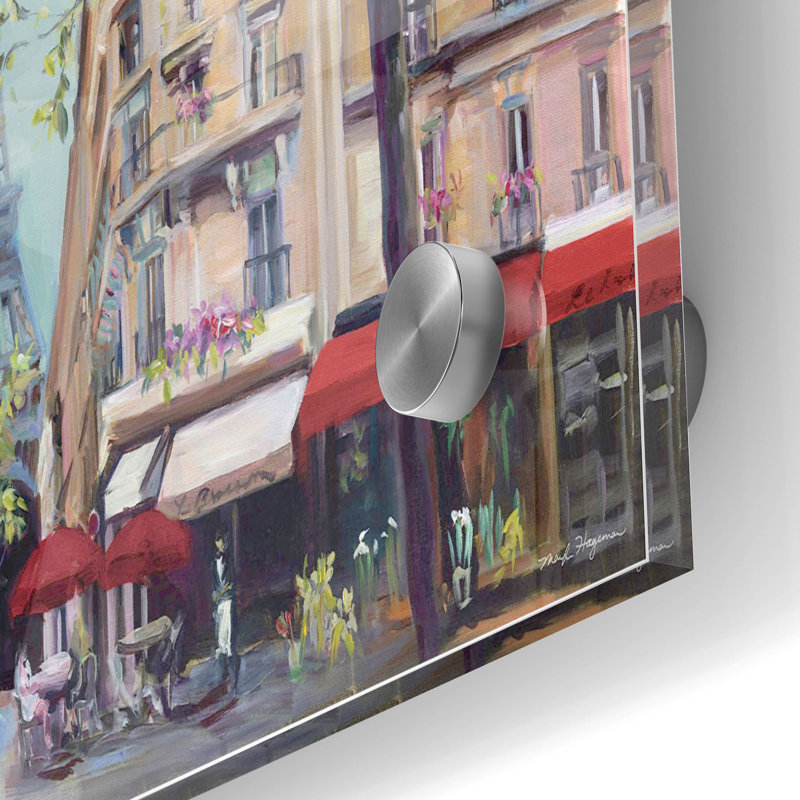 «Spring in Paris» par Marilyn Hageman - peinture sans cadre, H 24 po x l 36 po x P 0,2 po