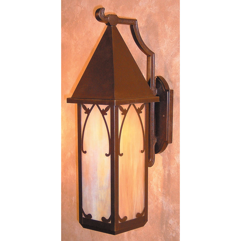Saint George 1 - Light Outdoor Wall Lantern, Pewter, Frosted