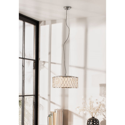 Luminaire suspendu tambour lanterne 5 lumières Tania