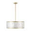 22" 5-Light Capiz Shell Drum Chandelier