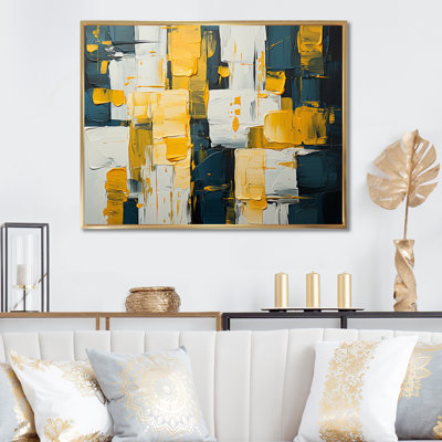 Reproduction d'art sur toile, expression carrée abstraite