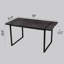 Table de salle à manger rectangulaire en bois aggloméré avec cadre en métal-1007547280-1007547285