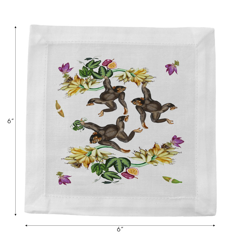 Swinging Monkeys Square Napkins