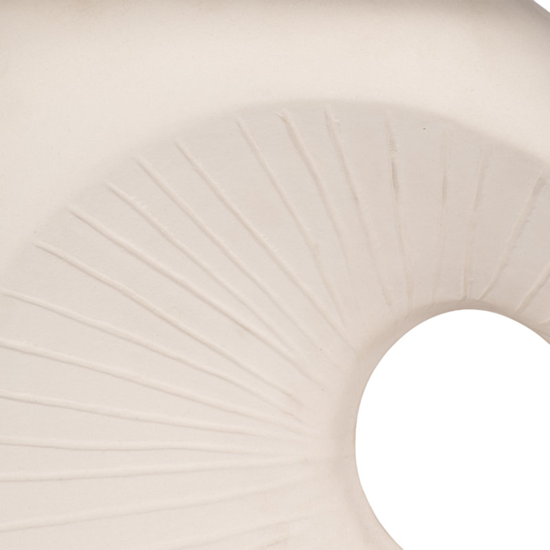 Jessey 26" Ceramic Table Lamp with Cutout Design and Fabric Drum Shade in White for Bedroom or Living Room