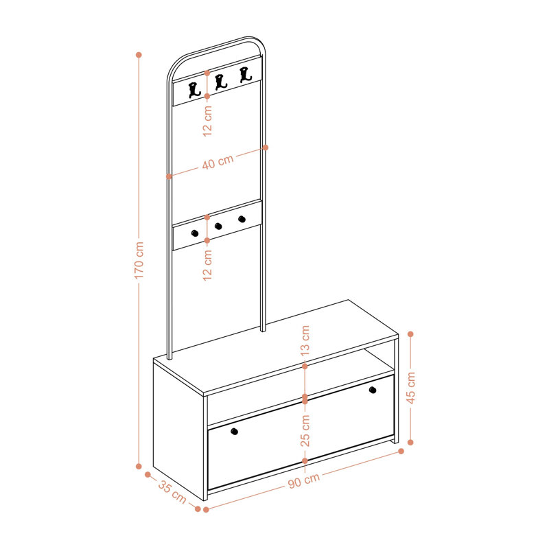 Support de couloir, Beige