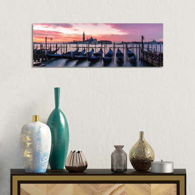Gondolas, Venice by Matteo Colombo - Wrapped Canvas Panoramic Print