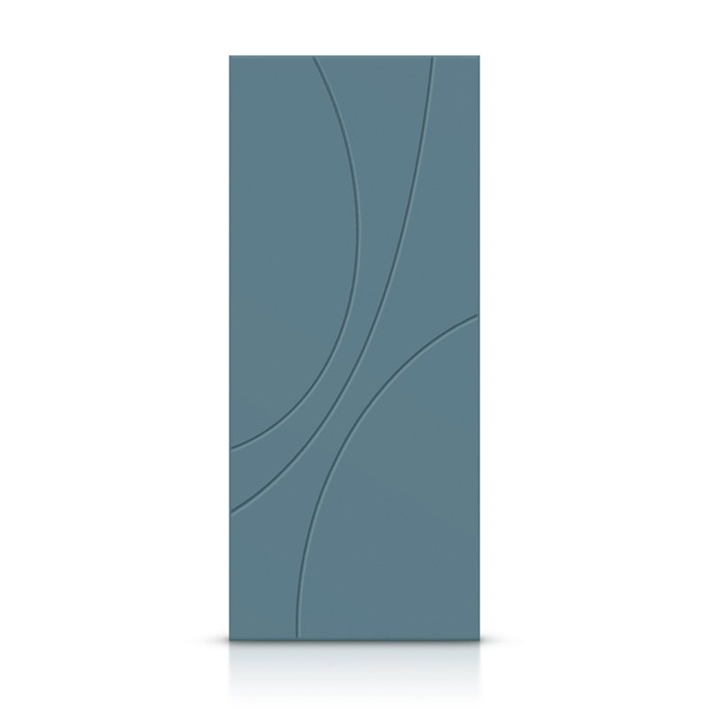 Porte standard à panneaux en bois manufacturé, Bleu dignité, L 28 po x H 80 po