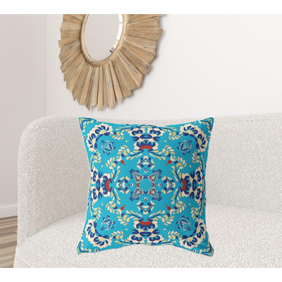 26" X 26" Broadcloth Floral Throw Pillow